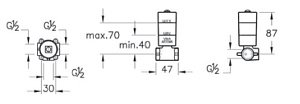 Встроенный запорный кран Vitra A41455 купить в интернет-магазине сантехники Sanbest