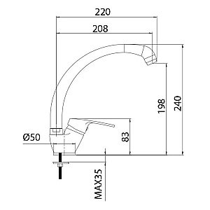 Смеситель для кухни Milardo Meal M05SB0JM05 хром купить в интернет-магазине сантехники Sanbest