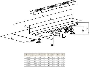 Душевой трап Radaway SLIM Basic 550 купить в интернет-магазине Sanbest