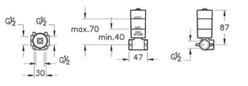 Встроенный запорный кран Vitra A41455 купить в интернет-магазине сантехники Sanbest