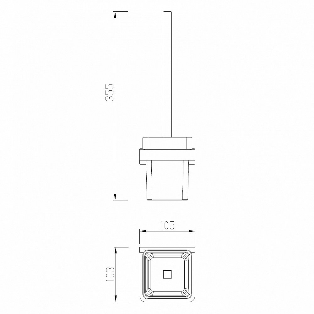 Ершик для туалета Abber WESTERN AA1732 хром купить в интернет-магазине сантехники Sanbest