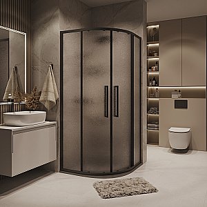 Душевой уголок Grossman Cosmo 301.K33.02.8080.21.02 80x80 стекло шиншилла/профиль черный матовый купить в интернет-магазине Sanbest