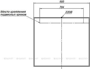 Зеркало Aquanet Nova Lite 90 дуб рошелье в ванную от интернет-магазине сантехники Sanbest