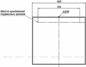 Зеркало Aquanet Nova Lite 90 дуб рошелье в ванную от интернет-магазине сантехники Sanbest