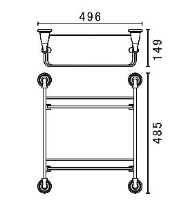 Полка Art&Max Bianchi AM-E-2611-D-Cr купить в интернет-магазине сантехники Sanbest
