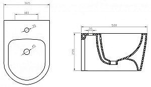 Биде подвесное BelBagno MARINO BB105BH купить в интернет-магазине Sanbest