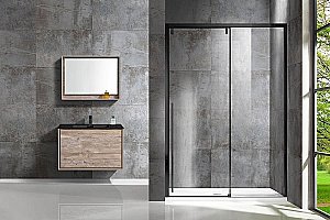 Душевая дверь Vincea LUGANO VDS-1L 140 черный/прозрачное купить в интернет-магазине Sanbest