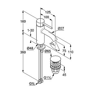 Смеситель для раковины Kludi Bozz 382660576 хром купить в интернет-магазине сантехники Sanbest