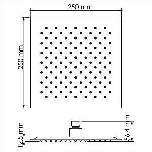 Верхний душ WasserKRAFT A199 купить в интернет-магазине сантехники Sanbest