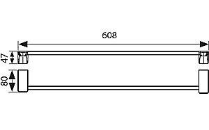 Полотенцедержатель Kaiser KH-1507 хром купить в интернет-магазине сантехники Sanbest