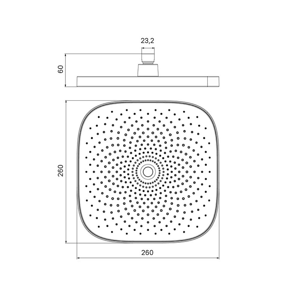 Верхний душ Iddis SpaHome SPA26BSi64 черный матовый купить в интернет-магазине сантехники Sanbest