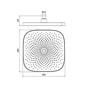 Верхний душ Iddis SpaHome SPA26BSi64 черный матовый купить в интернет-магазине сантехники Sanbest