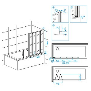 Душевая система RGW Shower Panels SP-6143-01 50140801-01 хром купить в интернет-магазине сантехники Sanbest