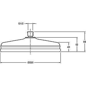 Верхний душ Jacob Delafon KATALYST E13693-CP купить в интернет-магазине сантехники Sanbest
