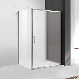 Душевой уголок Cezares Molveno 90х120 Molveno-AH-11-120/90-P-Cr стекло матовое рифленое/профиль хром купить в интернет-магазине Sanbest