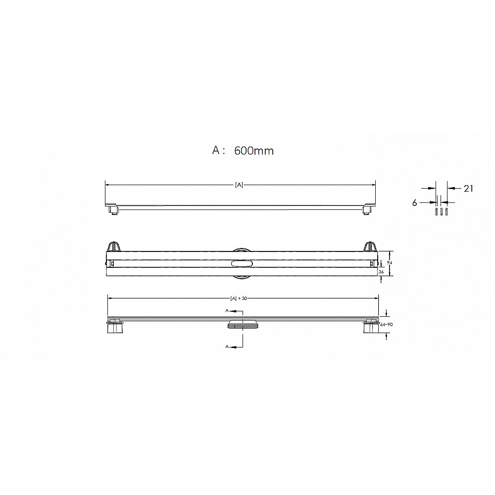 Душевой лоток BERGES SUPER Slim 095052 черный купить в интернет-магазине Sanbest