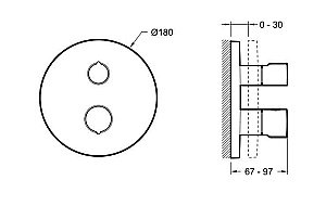 Встраиваемый смеситель для душа Jacob Delafon MODULO E75386-CP купить в интернет-магазине сантехники Sanbest