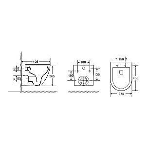 Унитаз подвесной Niagara Vista NG-9301 белый, с крышкой микролифт, безободковый купить в интернет-магазине Sanbest