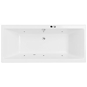 Ванна акриловая EXCELLENT Pryzmat Slim SOFT WAEX.PRY18S.SOFT.CR 180x80 белая с гидромассажем купить в интернет-магазине Sanbest