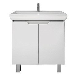 Тумба с  раковиной подвесная/напольная Dreja Q PLUS (D) 70 белый глянец для ванной в интернет-магазине Sanbest