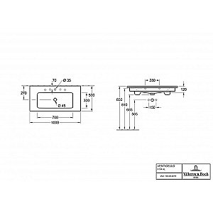 Раковина Villeroy&Boch Venticello 4104AL01 альпийский белый купить в интернет-магазине Sanbest