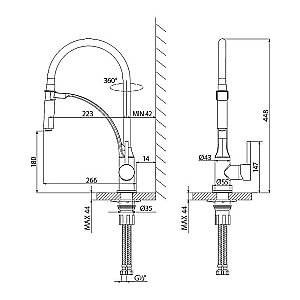 Смеситель для кухни Lemark Soul LM6007BL черный купить в интернет-магазине сантехники Sanbest