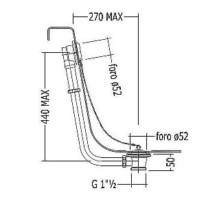 Слив-перелив Devon&Devon Admiral купить в интернет-магазине сантехники Sanbest