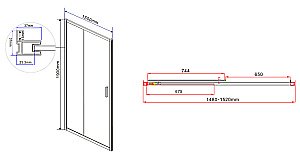 Душевая дверь Vincea Garda VDS-1G150CH 150 хром купить в интернет-магазине Sanbest