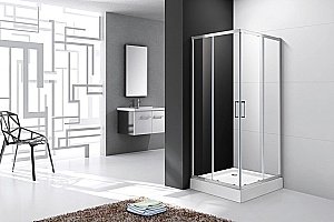 Душевой уголок Cezares Molveno 80x80 MOLVENO-A-2-80-C-Cr-IV стекло прозрачное/профиль хром купить в интернет-магазине Sanbest