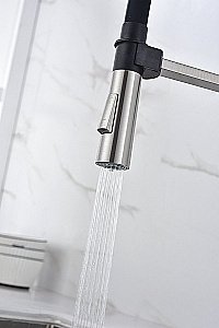 Смеситель для кухни Paulmark Halt Ha214021-BS брашированная сталь купить в интернет-магазине сантехники Sanbest