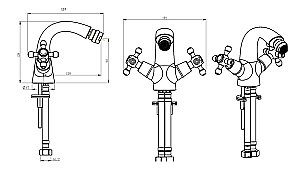 Смеситель для биде Boheme Medici Presente 316 купить в интернет-магазине сантехники Sanbest