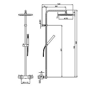 Душевая система PAINI Cox 78CR689THAE23P1 хром купить в интернет-магазине сантехники Sanbest