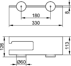 Держатель для туалетной бумаги KEUCO EDITION 90 19073018000 хром/дымчатое стекло купить в интернет-магазине сантехники Sanbest