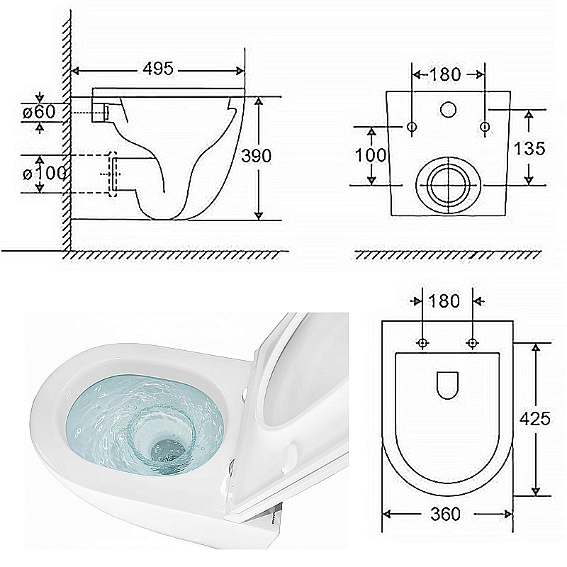 Инсталляция для унитаза Azario AZ-8010-1000 купить в интернет-магазине сантехники Sanbest