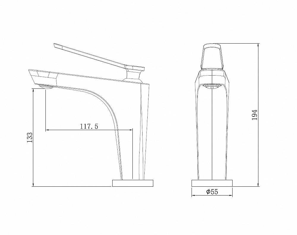 Смеситель для раковины Abber ZEITLOS AF8909RG розовое золото купить в интернет-магазине сантехники Sanbest
