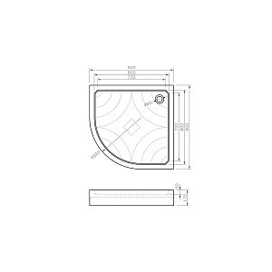 Душевой поддон Koller Pool GRACE90HRH 90x90 акрил купить в интернет-магазине Sanbest