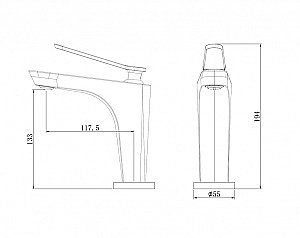 Смеситель для раковины Abber ZEITLOS AF8909RG розовое золото купить в интернет-магазине сантехники Sanbest