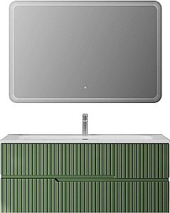 Тумба с раковиной Cezares DUET-N 120 DUET-N-1200-2C-SO-PS-P фисташковый софт для ванной в интернет-магазине Sanbest