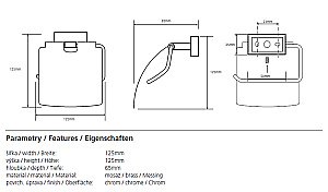 Держатель для туалетной бумаги Bemeta Plaza 118112012 купить в интернет-магазине сантехники Sanbest
