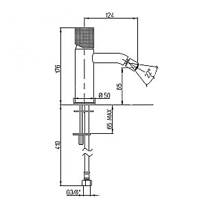 Смеситель для биде PAINI Cox grip 7GCR304 хром купить в интернет-магазине сантехники Sanbest