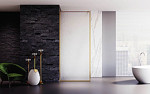 Душевое ограждение Veconi Korato 80 KR81RG-80-06-C8 стекло дождь/профиль брашированное золото купить в интернет-магазине Sanbest