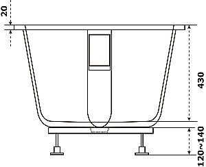 Ванна BAS Афина 150х70 ВА00025 белая купить в интернет-магазине Sanbest