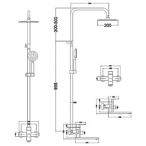 Душевая система Melana Stello 610307 купить в интернет-магазине сантехники Sanbest