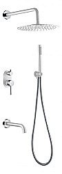 Душевая система Boheme Uno 464-2-WCR белый/хром купить в интернет-магазине сантехники Sanbest
