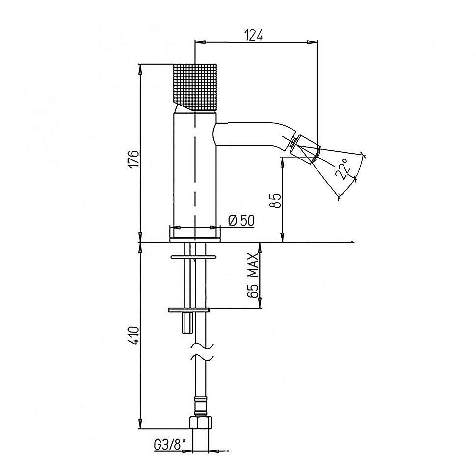 Смеситель для биде PAINI Cox grip 7GCR304 хром купить в интернет-магазине сантехники Sanbest