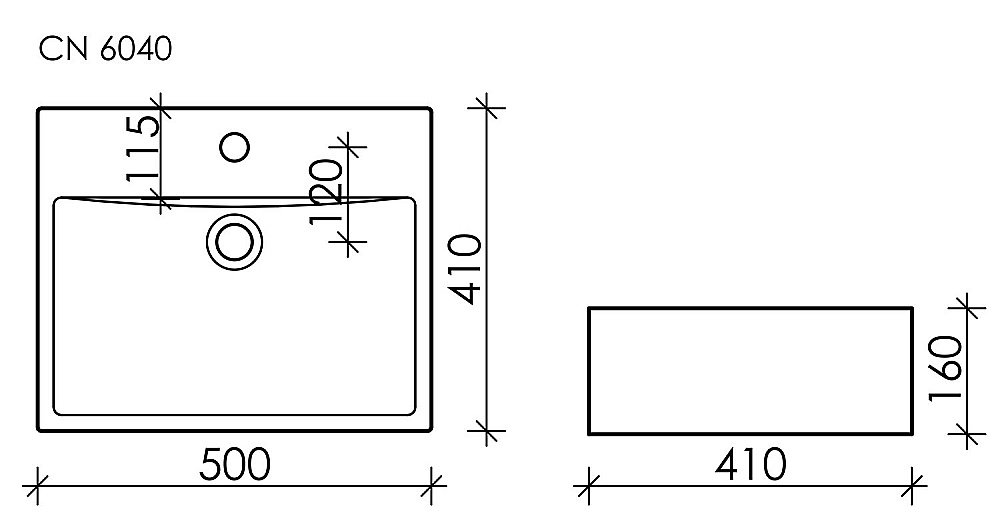Раковина накладная Ceramica Nova Element CN6040 купить в интернет-магазине Sanbest