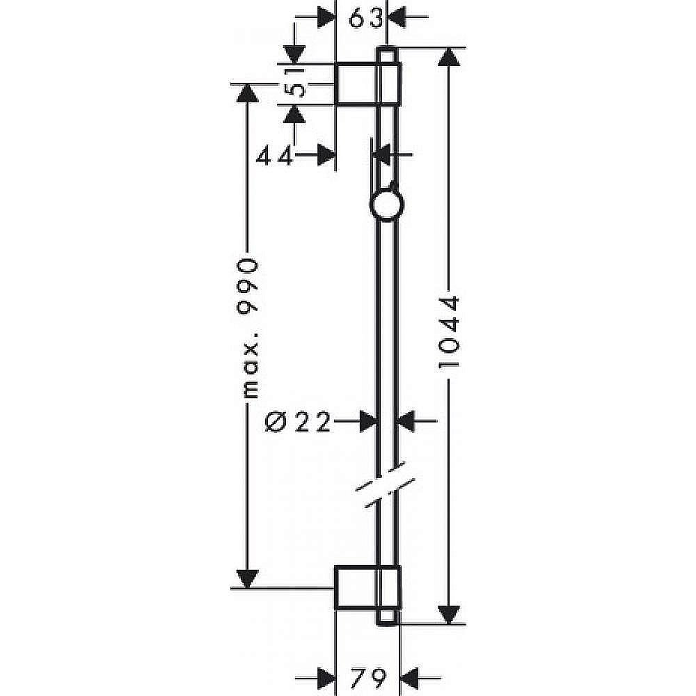 Душевая штанга Hansgrohe Unica Varia 27356000 купить в интернет-магазине сантехники Sanbest