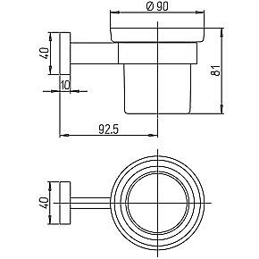 Стакан PAINI Dax-R 84CR041BI хром купить в интернет-магазине сантехники Sanbest