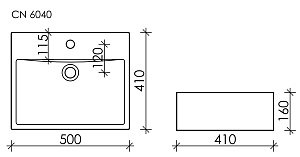 Раковина накладная Ceramica Nova Element CN6040 купить в интернет-магазине Sanbest