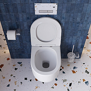 Унитаз подвесной BelBagno Soft-Tor BB084CH-TOR/SC белый, безободковый, с крышкой микролифт, слив-торнадо купить в интернет-магазине Sanbest